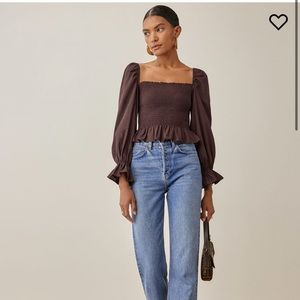 Reformation Darby puff sleeve top